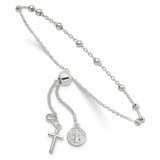 Image of Sterling Silver St. Benedict Adjustable Rosary Bracelet