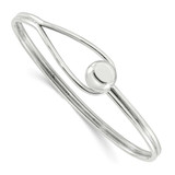 Image of Sterling Silver Polished Ball Bead & Loop Bangle Bracelet