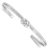 Image of Sterling Silver Rhodium-plated Polished Knot Cuff Bracelet
