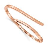 Image of Sterling Silver Pink Polished Bypass Hinged Bangle Bracelet