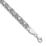 Image of Sterling Silver Rhodium-plated Polished Clear CZ Flat Link 7.5in Bracelet