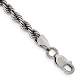 Image of Sterling Silver Ruthenium-plated 4mm Rope Chain QFC202-8