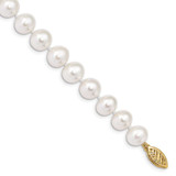 Image of 14K Yellow Gold 8-9mm White Near Round Freshwater Cultured Pearl Bracelet