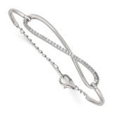 Image of Sterling Shimmer Sterling Silver Rhodium-plated 33 Stone CZ Infinity Symbol Bracelet