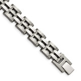 Image of Chisel Stainless Steel Brushed and Polished 8.75 inch Link Bracelet SRB2669-8.75
