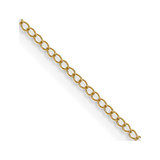 Image of 14K Yellow Gold 18 inch Carded .5mm Curb with Spring Ring Clasp Chain