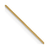 Image of 14K Yellow Gold 16 inch Carded .5mm Box Link with Spring Ring Clasp Chain