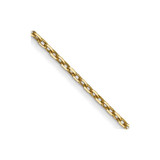 Image of 14K Yellow Gold 16 inch .8mm Diamond-cut Cable with Spring Ring Clasp Chain