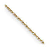 Image of 14K Yellow Gold 22 inch Carded .5mm Cable Rope with Spring Ring Clasp Chain