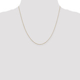 Image of 14K Yellow Gold 20 inch .6mm Diamond-cut Round Open Link Cable with Spring Ring Clasp Chain