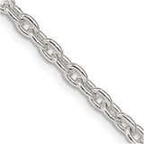 Image of Sterling Silver 3.5mm Cable Chain QCL100-30