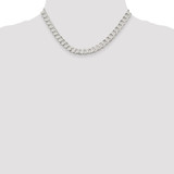 Image of Sterling Silver 8mm Flat Curb Chain QLB200-16