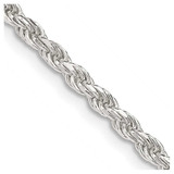 Image of Sterling Silver 2.75mm Diamond-cut Rope Chain QDC060-30
