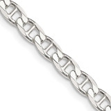 Image of Sterling Silver 4.65mm Flat Cuban Anchor Chain QFAN120-22