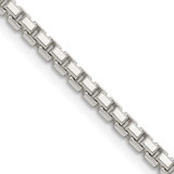 Image of Sterling Silver 2.5mm 8 Sided Diamond-cut Box Chain QBR050-36