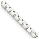 Image of Sterling Silver 3.2mm 8 Sided Diamond-cut Box Chain QBR057-24