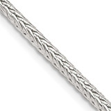 Image of Sterling Silver 2.5mm Diamond-cut Round Franco Chain QFR250-20