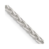 Image of Sterling Silver 2.85mm Diamond-cut Round Spiga Chain QSR080-20