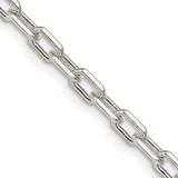 Image of Sterling Silver 4.3mm Diamond-cut Long Link Cable Chain QAR120-24