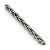 Image of Sterling Silver Antiqued 2.2mm Solid Square Spiga Chain QFC206-18