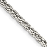 Image of Sterling Silver Antiqued 3.25mm Solid Square Spiga Chain QH369-18
