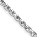 Image of Sterling Silver Rhodium-plated 3mm Diamond-cut Rope Chain QDC070R-18