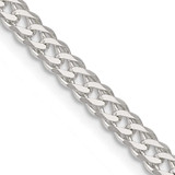 Image of Sterling Silver 4.25mm 6 Side Diamond-cut Flat Double Curb Chain QFC152-20