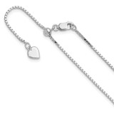 Image of Sterling Silver Adjustable 1.1mm Box Chain FC18-30