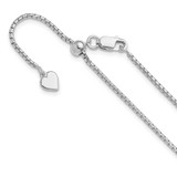 Image of Sterling Silver Adjustable 1.5mm Round Box Chain FC47-22