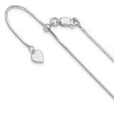 Image of Sterling Silver Adjustable 1mm Diamond-cut Square Snake Chain FC28-30
