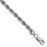 Image of Chisel Stainless Steel Polished 6mm 9 inch Rope Bracelet