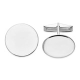 Image of 14k White Gold Mens Circular Cuff Links MC246