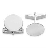 Image of 14K White Gold Mens Circular Cuff Links MC261