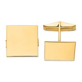 Image of 14K Yellow Gold Mens Square Cuff Links