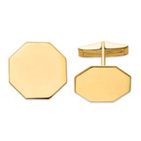 Image of 14K Yellow Gold Mens Octagonal Cuff Links