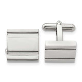 Image of Chisel Stainless Steel Polished Square Cufflinks SRC188