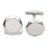 Image of Chisel Stainless Steel Polished Geometric Cuff Links