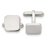 Image of Chisel Stainless Steel Polished Rounded Square Cufflinks