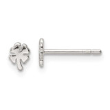 Image of 5.02mm Sterling Silver Polished 4 Leaf Clover Post Earrings