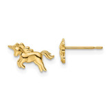 Image of 7mm 14K Yellow Gold Madi K Unicorn Post Earrings GK1153