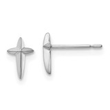 Image of 7.6mm 14k White Gold Madi K Cross Post Earrings
