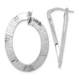 Image of 35mm Sterling Silver Rhodium-plated DC Hoop Earrings