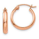 Image of 15mm 10k Rose Gold Hoop Earrings 10TF568