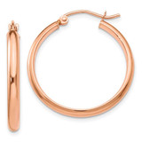 Image of 25mm 10k Rose Gold Hoop Earrings 10TF570