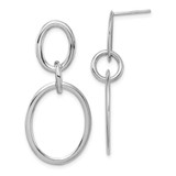 Image of 38mm 14K White Gold Hoop Earrings TL1163W