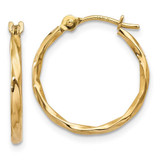 Image of 13mm 10k Yellow Gold Twist Hoop Earrings 10YE1500