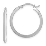 Image of 26mm 10k White Gold Polished Hoop Earrings 10TF1630W