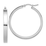 Image of 35mm 14K White Gold Polished Hoop Earrings TA242W
