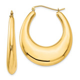 Image of 22mm 14K Yellow Gold Polished Hoop Earrings S1512