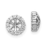 Image of 8mm 10k White Gold Diamond Earrings Jackets EJM5303-025-1WA